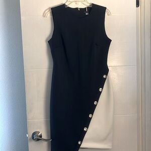 Sleeveless Blue and White TH Dress